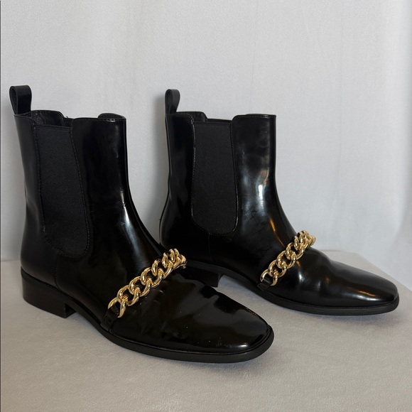 Anthropologie Jeffrey Campbell Emrys Ankle Boots Size 9 Black Chelsea MSRP $250 - Picture 4 of 12